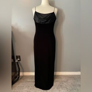 Satin and Velvet Formal Gown